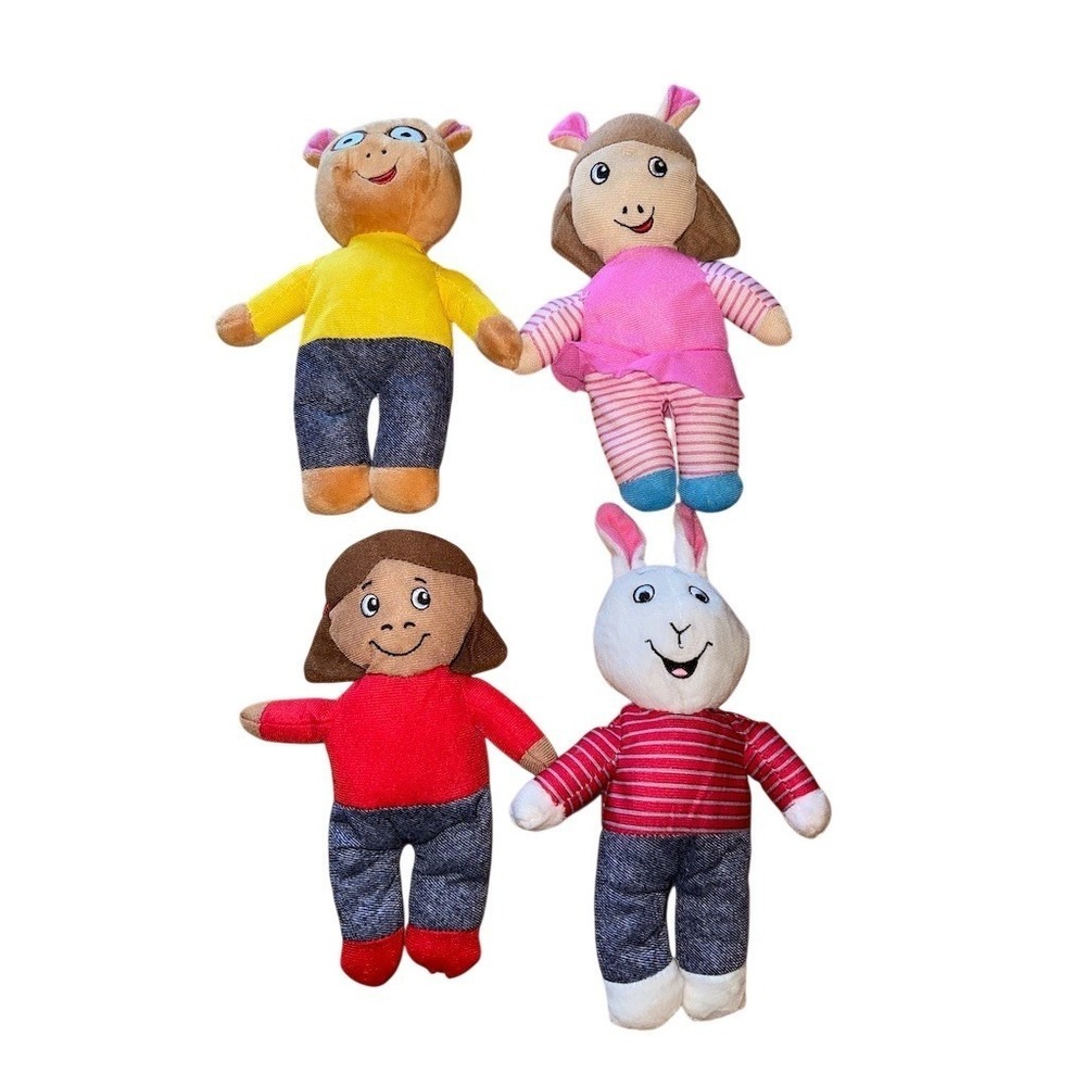 PBS Kids Arthur Plush Lot of 4 Arthur D.W. Francine Buster Stuffed Toys